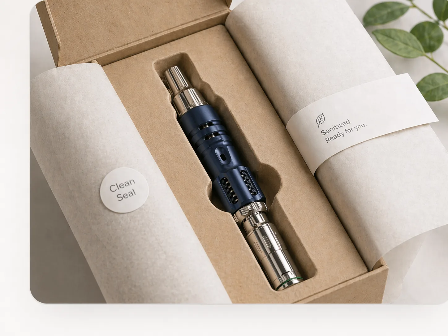 Einzelgerät in Kraft-Verpackung mit Clean-Seal